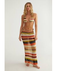 Nasty Gal - Ombre Stripe Triangle Bikini And Maxi Skirt Set - Lyst