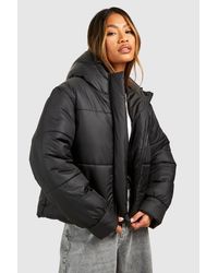 Boohoo - Oversized Toggle Detail Puffer Jacket - Lyst