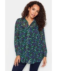 M&CO. - Floral Print Longline Shirt - Lyst