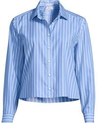 Lands' End - Plus Boxy Cropped Non-Iron Shirt - Lyst