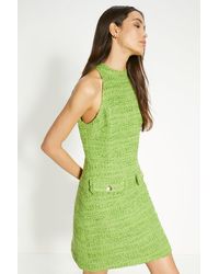 Oasis - Tweed Fringe Pocket Detail Mini Dress - Lyst