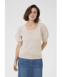 Kaffe - Regina Round Neck Half Sleeve Pullover - Lyst