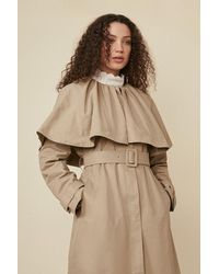 Oasis - Cape Trench Coat - Lyst