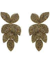 LÁTELITA London - Petal Cascading Flower Earrings Gold Peridot Cz - Lyst