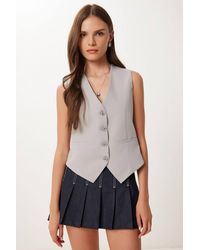 Happiness İstanbul - Crop Button Waistcoat - Lyst