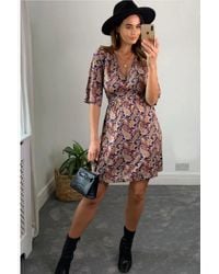CY - Kimono Sleeves Wrap Dress - Lyst