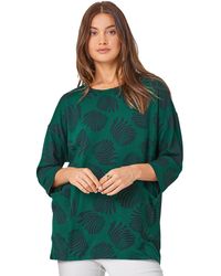 Roman - Abstract Print Pocket Tunic Stretch Top - Lyst