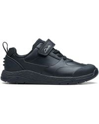 Clarks - Steggy Stride Kid Leather Trainers, Riptape, School Shoes - Lyst
