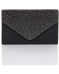 AJVANI - Diamante Envelope Clutch Bag - Lyst
