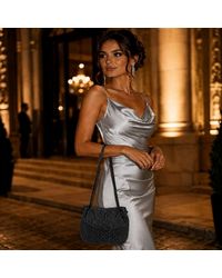 LARANGE - Embellished Mesh Shoulder Bag With Long Straps - Lyst