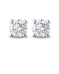 The Diamond Store - 0.50Ct Round Cut Lab Diamond Stud Earrings - Lyst