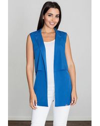 Love Lace - Lightweight Long Vest With Collared Comfort - Lyst