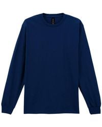 Gildan - Plain Crew Neck Ultra Cotton Long Sleeve T-Shirt - Lyst