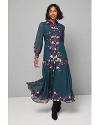 Wallis - Printed Tiered Maxi Dress - Lyst