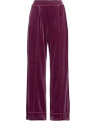 Lands' End - Wide Leg Velvet Trousers - Lyst