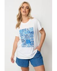 Yours - 'Lisbon Portugal' Graphic T-Shirt - Lyst