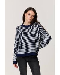 Liquorish - Stripe Wool Cashmere Blend Jumper - Lyst