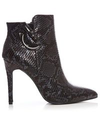 Moda In Pelle - 'kamilah' Snake Print Heeled Boots - Lyst