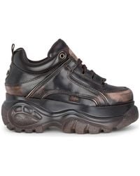 Buffalo - 1339-14 Vntg Platform Vegan Box Leather Lace-Up Sneakers - Lyst