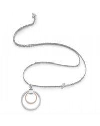 Guess - 'eternal Circles' Plated Stainless Steel Necklace - Ubn29033 - Lyst