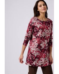 DAMART - Cosy Floral Print Long Sleeve Brushed Tunic - Lyst