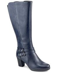 Pavers - Heeled Calf-Stretch Long Boots - Lyst