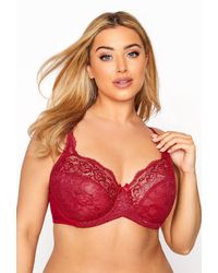 Yours - Stretch Lace Non-padded Underwired Bra - Lyst