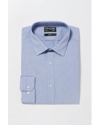 DEBENHAMS - Light Blue Long Sleeve Slim Fit Shirt - Lyst