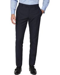 Racing Green - Texture Wool Blend Tailored Fit Suit Trousers - Lyst