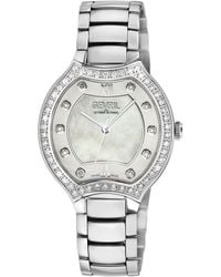 Gevril - Lugano Swiss Diamond , White Mop Dial,316l Stainless Steel Case, 316l Stainless Steel Bracelet . Swiss Quartz Watch - Lyst