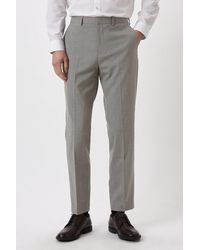 Burton - Slim Fit Light Grey Essential Suit Trousers - Lyst