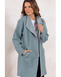 Klass - Boucle Open Front Coat - Lyst