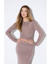 MissPap - Knitted Long Sleeve Crop Top - Lyst