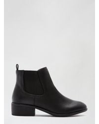 Dorothy Perkins - Wide Fit Black Pu Maple Chelsea Boots - Lyst