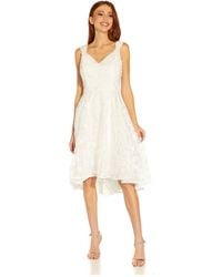Adrianna Papell - 3d Embroidery High Low Dress - Lyst