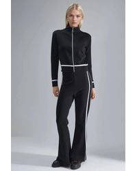 Hiccup - Modal Touch Zippered Sweatshirt & Flare Pants Two-Piece Set - Lyst