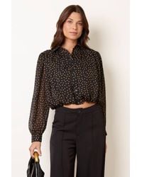Blue Vanilla - Long Sleeve Collar Blouse - Lyst