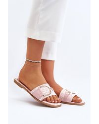 Love Lace - Elegant Flat Heeled Detailed Flip Flops For Hot Days - Lyst