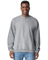Gildan - Softstyle Midweight Quarter Zip Sweatshirt - Lyst