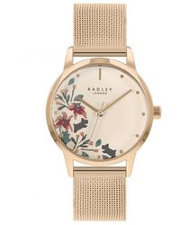 Radley - Gold Plated Stainless Steel Fashion Analogue Quartz Watch - Ry4586 - Lyst