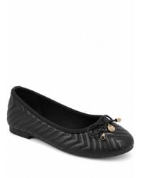 Spot on - Quilted Bow Detail Ballet Pumps - Lyst