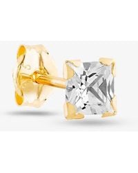 T.H.Baker - 9Ct Cubic Zirconia Square Single Stud Earring 1.58.6979 - Lyst