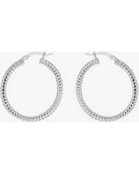 T.H.Baker - Sterling 30Mm Diamond-Cut Hoop Earrings 8.51.2389 - Lyst