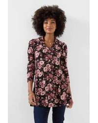 Joe Browns - Collared Floral Print Jersey Tunic Top - Lyst