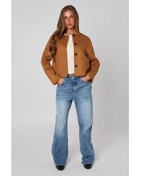 Urban Bliss - Faux Suede Cropped Jacket - Lyst