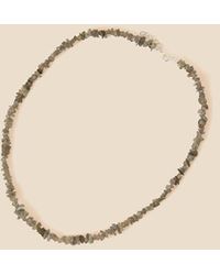Accessorize - Recycled Sterling Silver Labradorite Beaded Collar Necklace - Lyst
