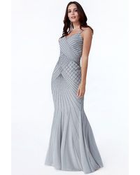 Goddiva - Sleeveless Embellished Maxi Dress - Lyst