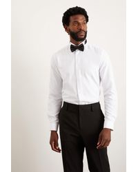 Burton - Slim Fit White Wing Collar Dress Shirt - Lyst