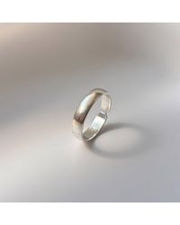The Colourful Aura - Adjustable Plain Pure Slim Stacking Band Cuff Ring - Lyst