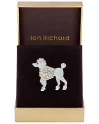 Jon Richard - Silver Plated Aurora Borealis Poodle Brooch - Gift Boxed - Lyst